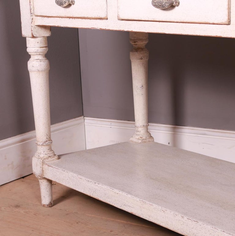 French Painted Console Table For Sale 2