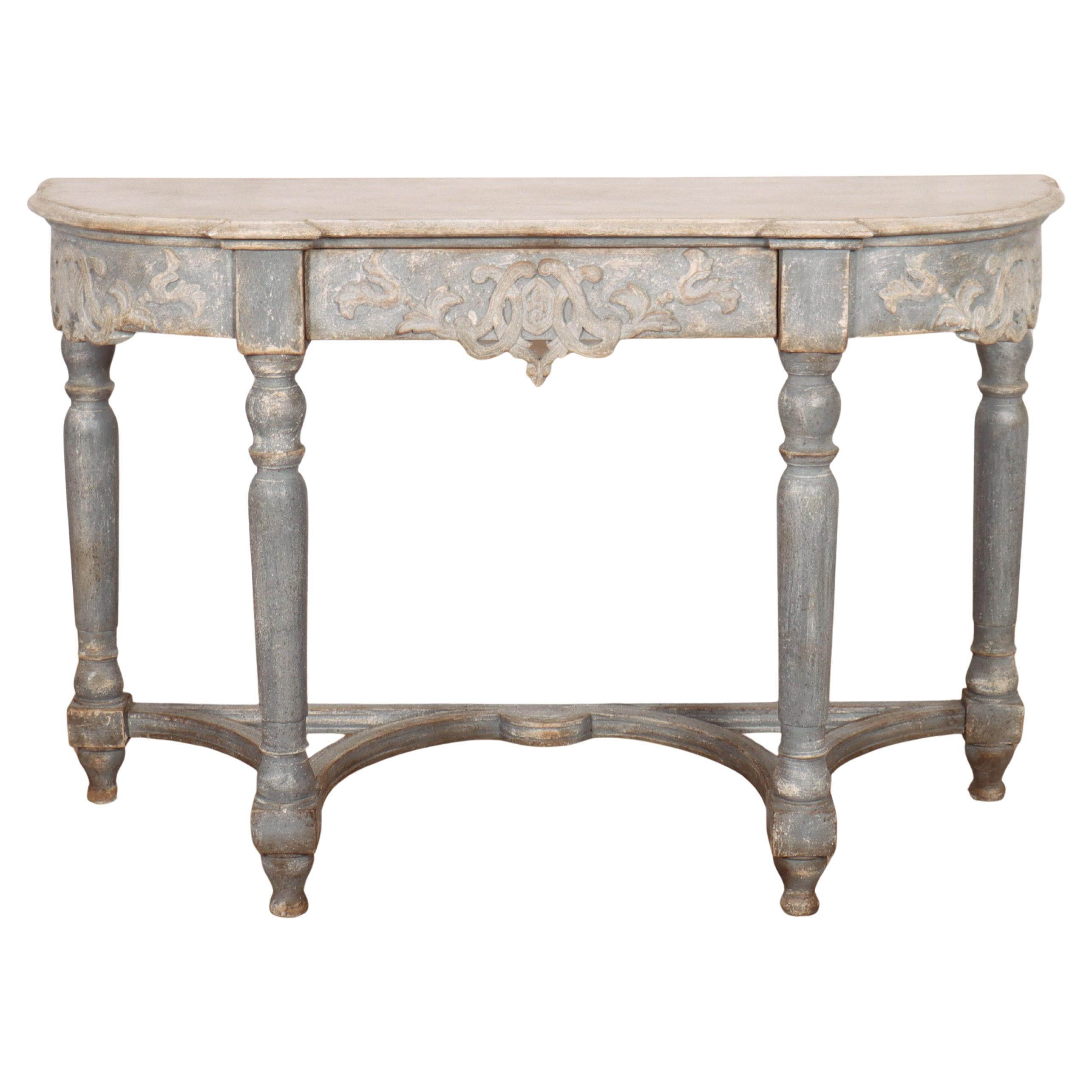 French Painted Console Table