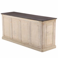 French Painted Counter with Belgian Bluestone Top, C 1880