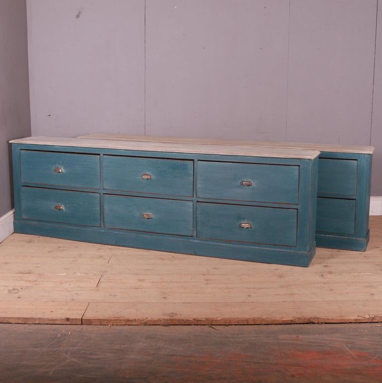 French Painted Drapers Drawers For Sale at 1stDibs