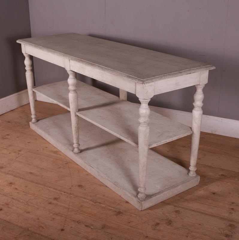 French Painted Drapers Table In Good Condition For Sale In Leamington Spa, Warwickshire