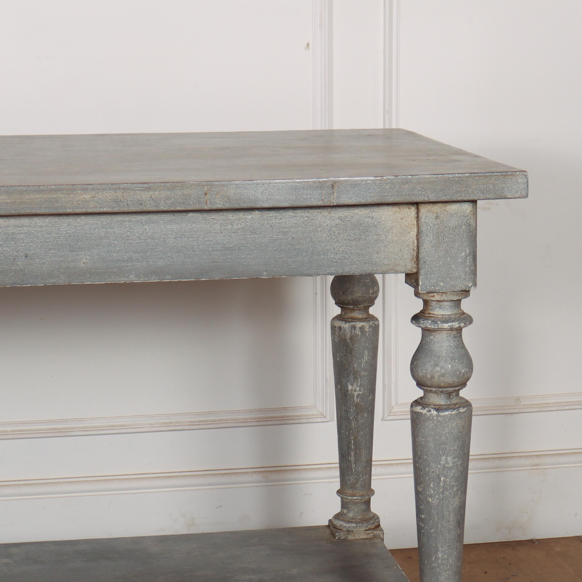 French Painted Drapers Table In Good Condition In Leamington Spa, Warwickshire