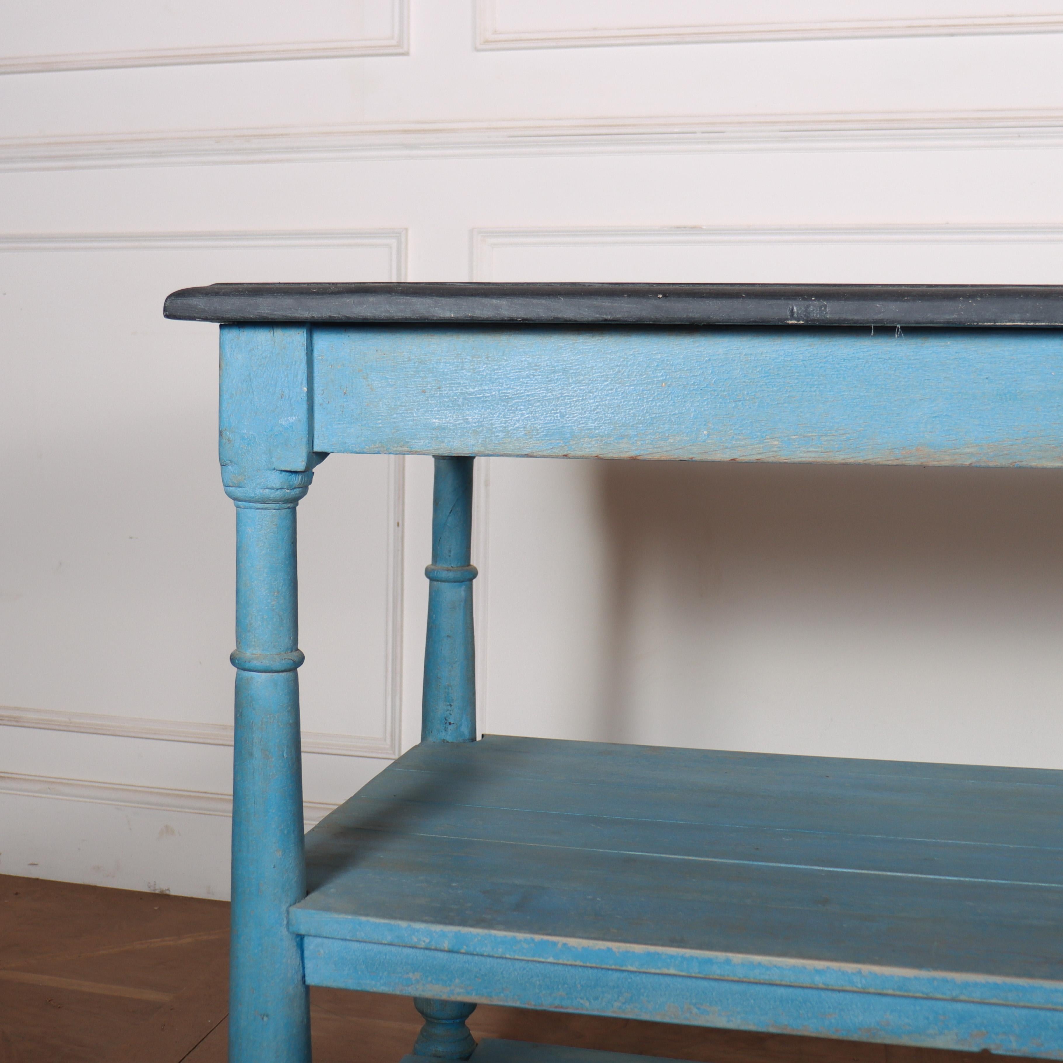 French Painted Drapers Table In Good Condition For Sale In Leamington Spa, Warwickshire