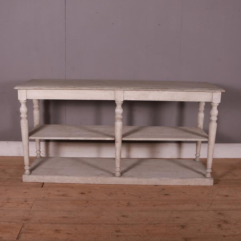 Pine French Painted Drapers Table For Sale