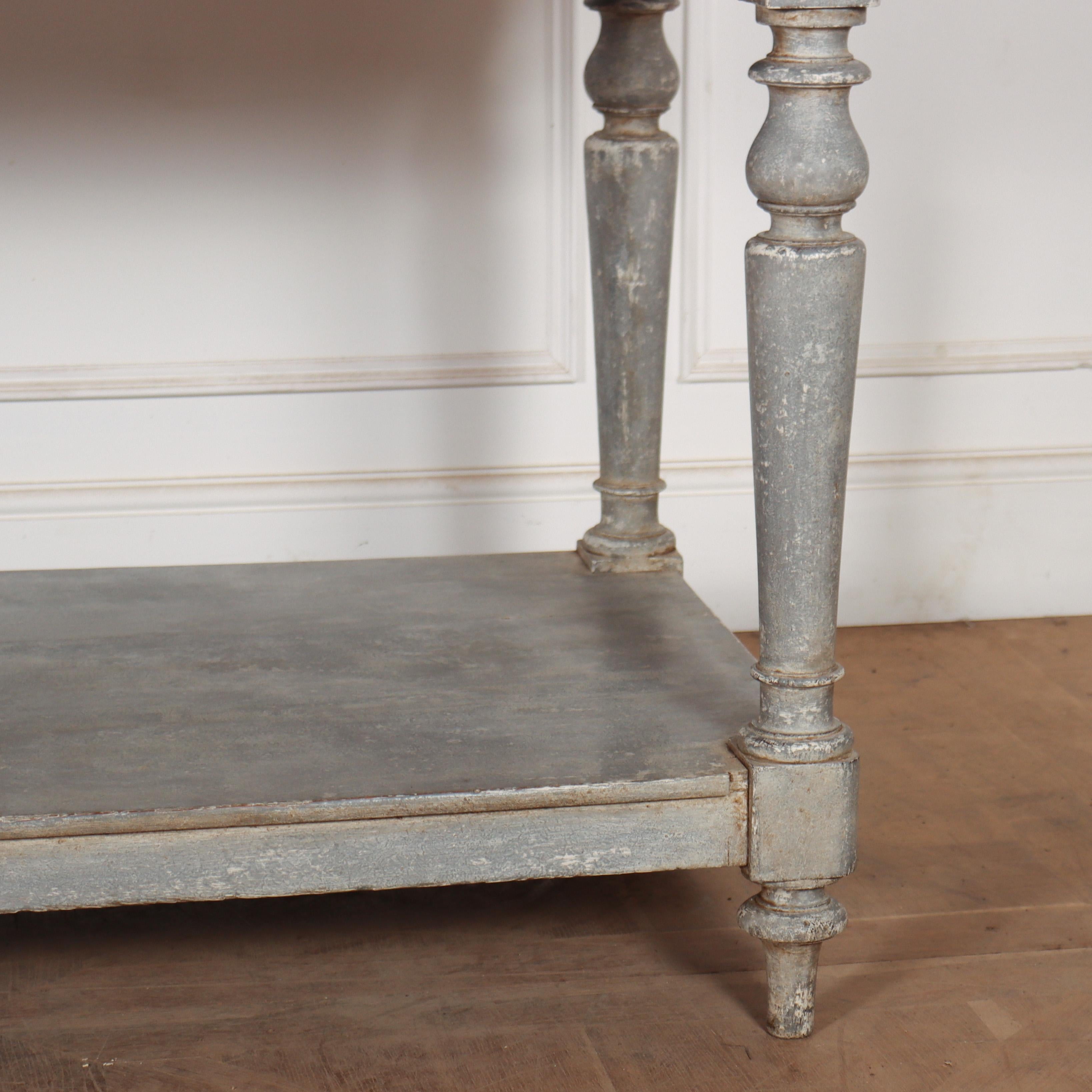 Pine French Painted Drapers Table