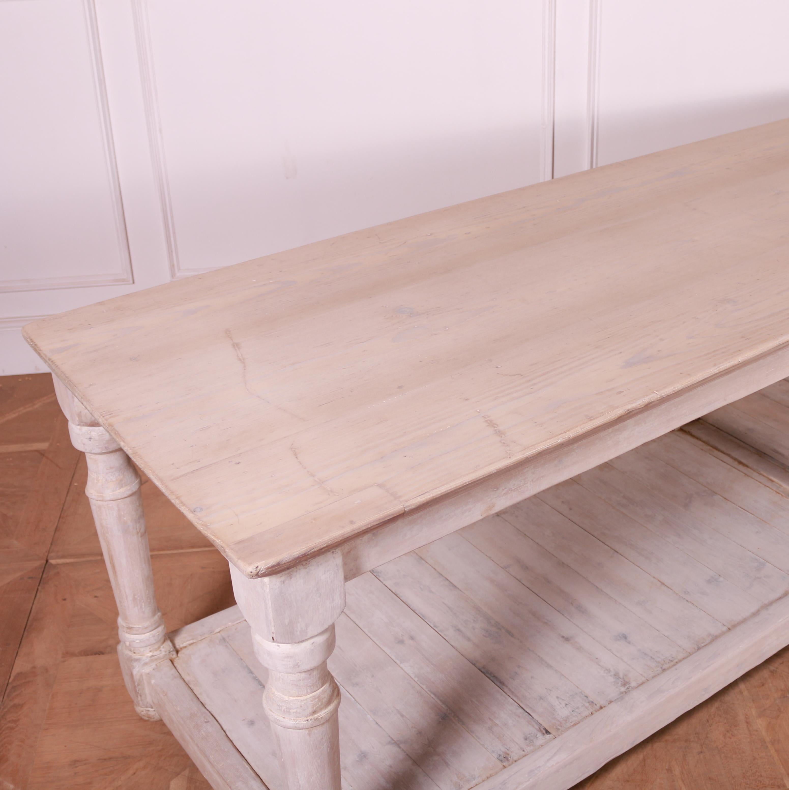 Pine French Painted Drapers Table For Sale