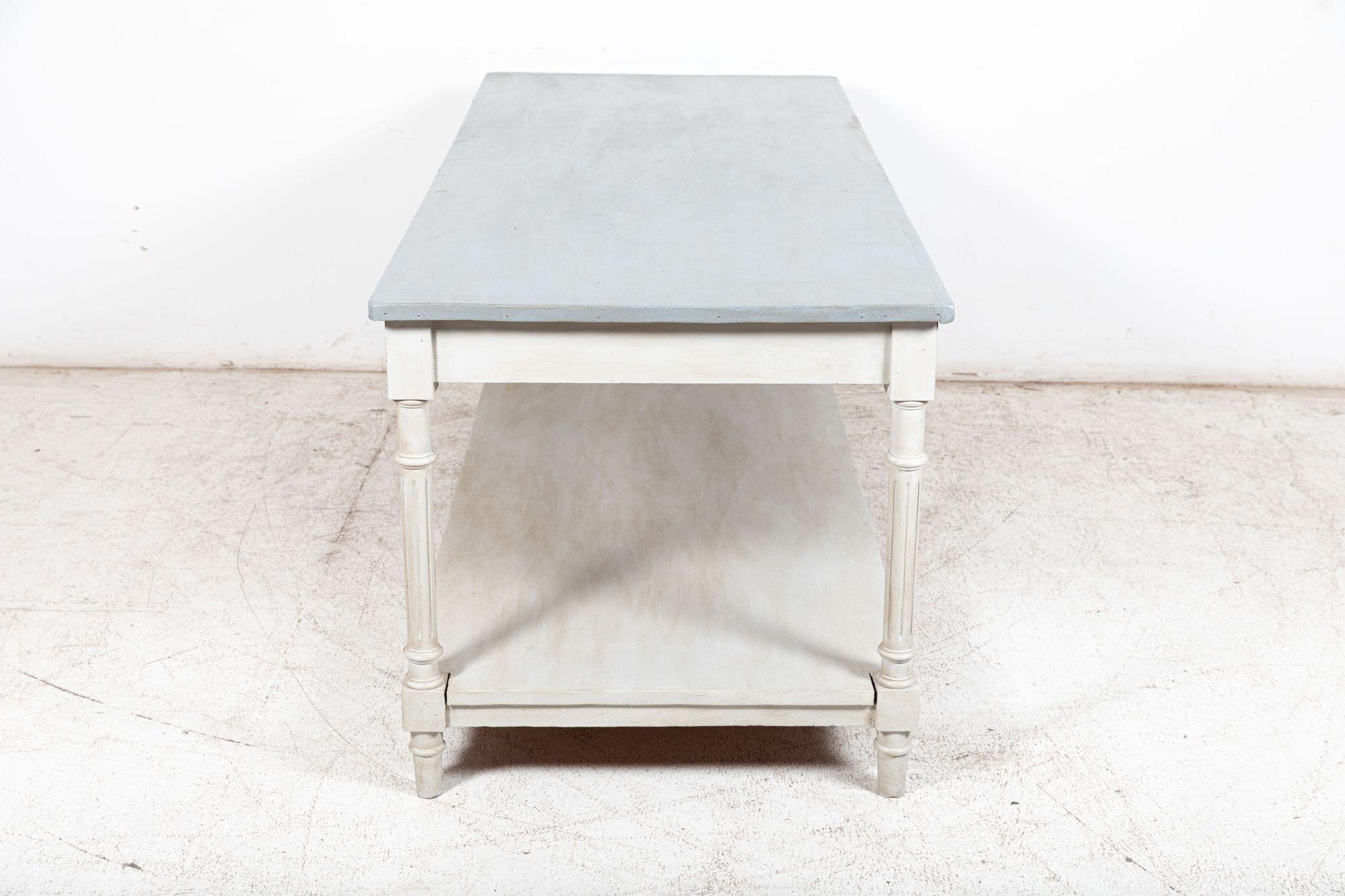 French Painted Drapers Table For Sale 2
