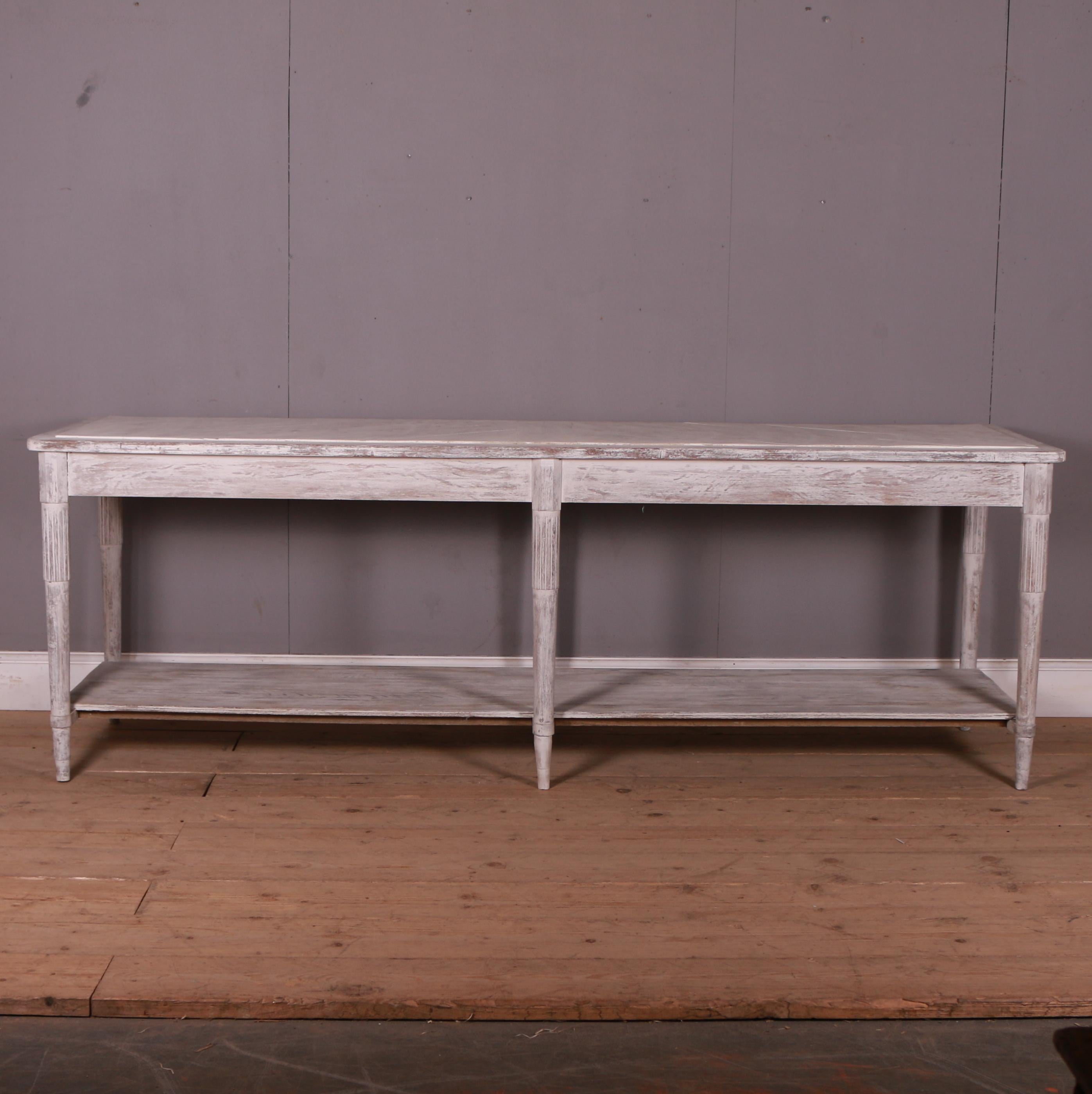 French Painted Drapers Table For Sale 3