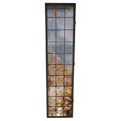 Französisch gemalt & gebrannt viktorianischen Stil Botanischer Garten Stained glass Fenster 69"