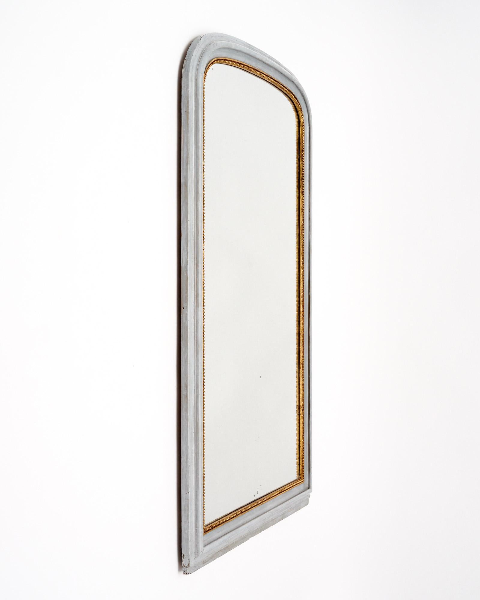 French Painted Grand Louis Philippe Mirror In Good Condition For Sale In Austin, TX