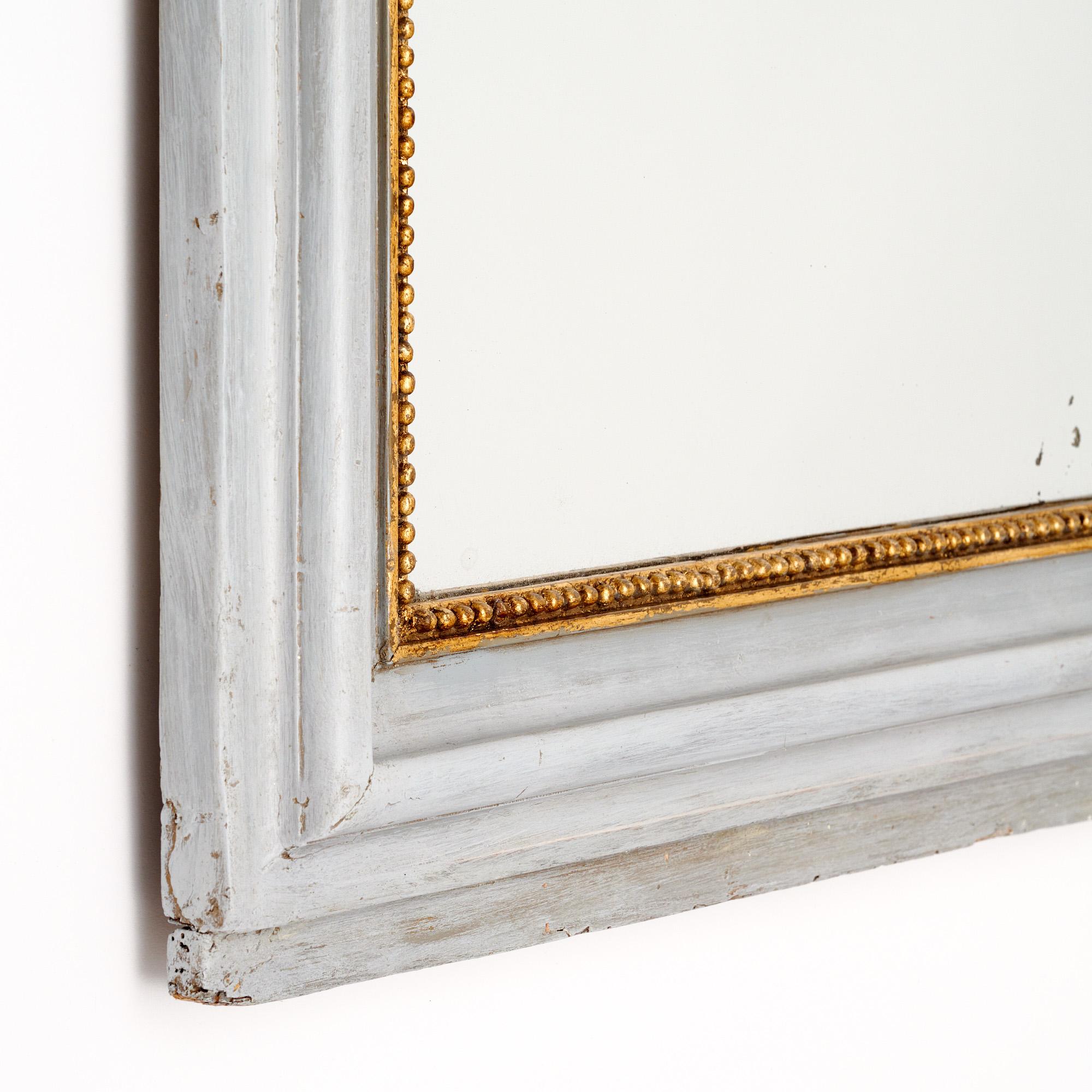 French Painted Grand Louis Philippe Mirror For Sale 5