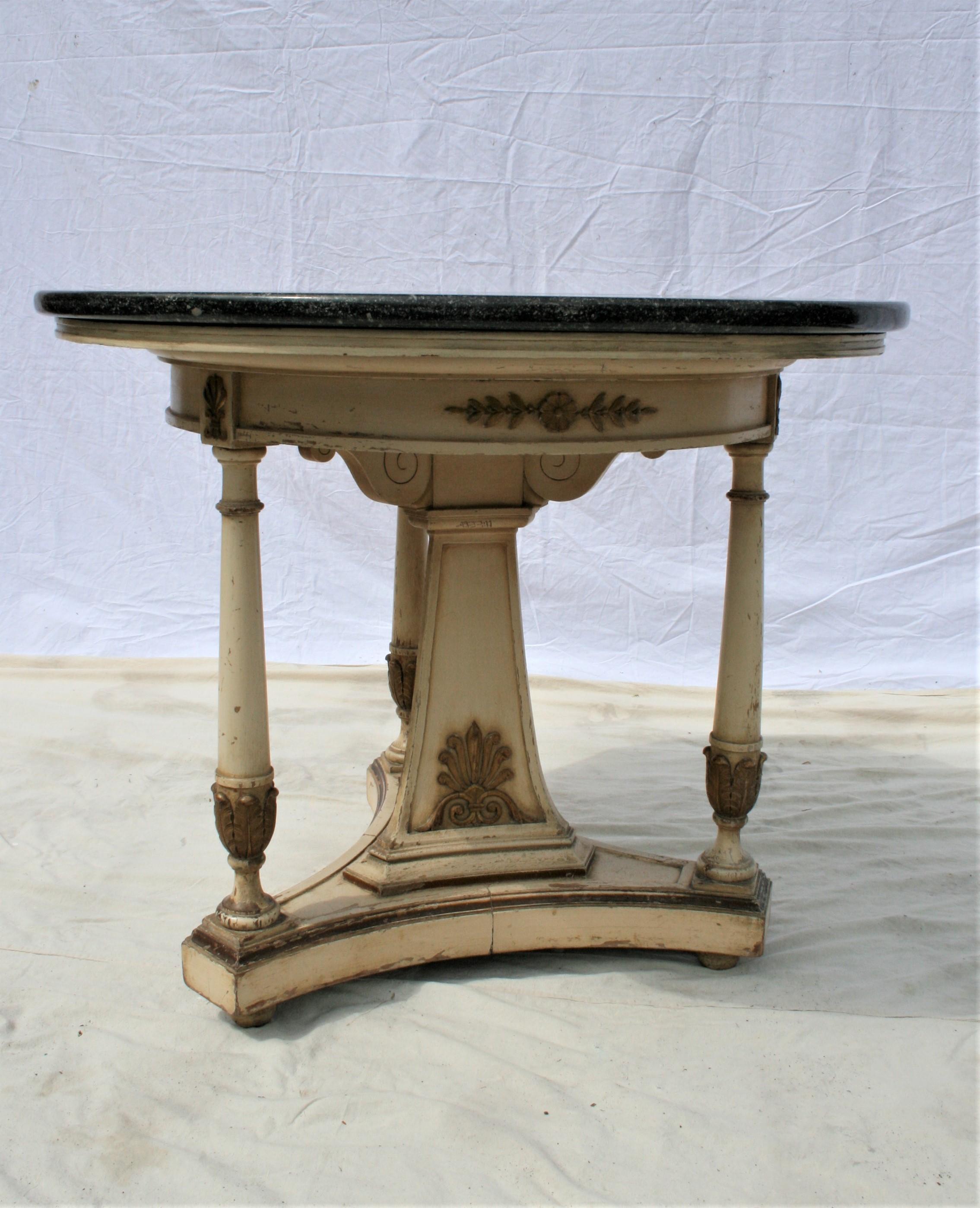French Painted Gueridon or Centre Table In Good Condition In Chulmleigh, Devon