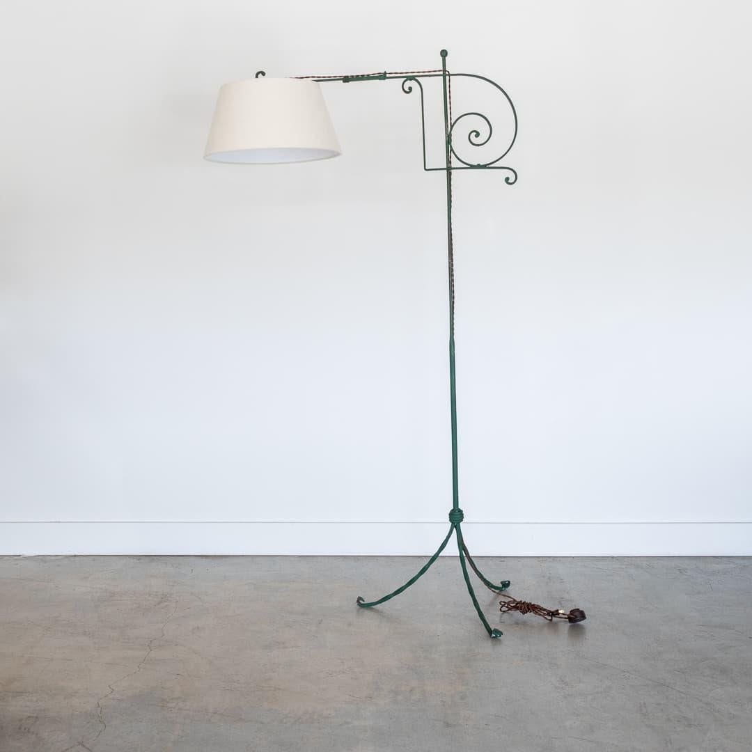 20th Century French Painted Iron Floor Lamp