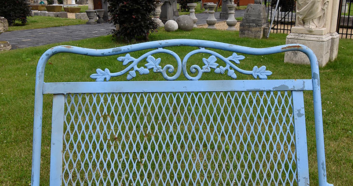 Wrought Iron French Painted Iron Garden Set, Early 20th Century