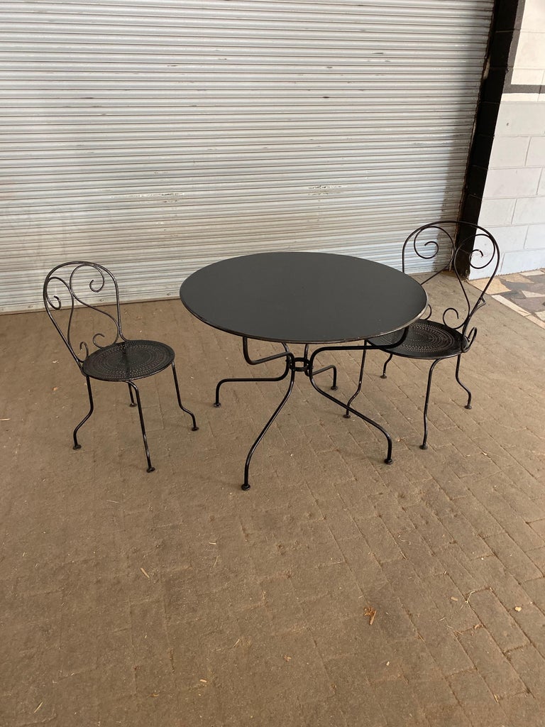 French Painted Iron Garden Set at 1stDibs