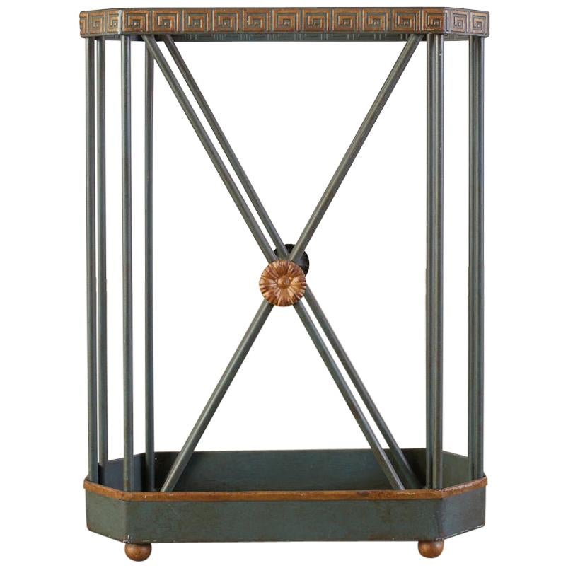 French Painted Iron Neoclassical Umbrella Cane Stand