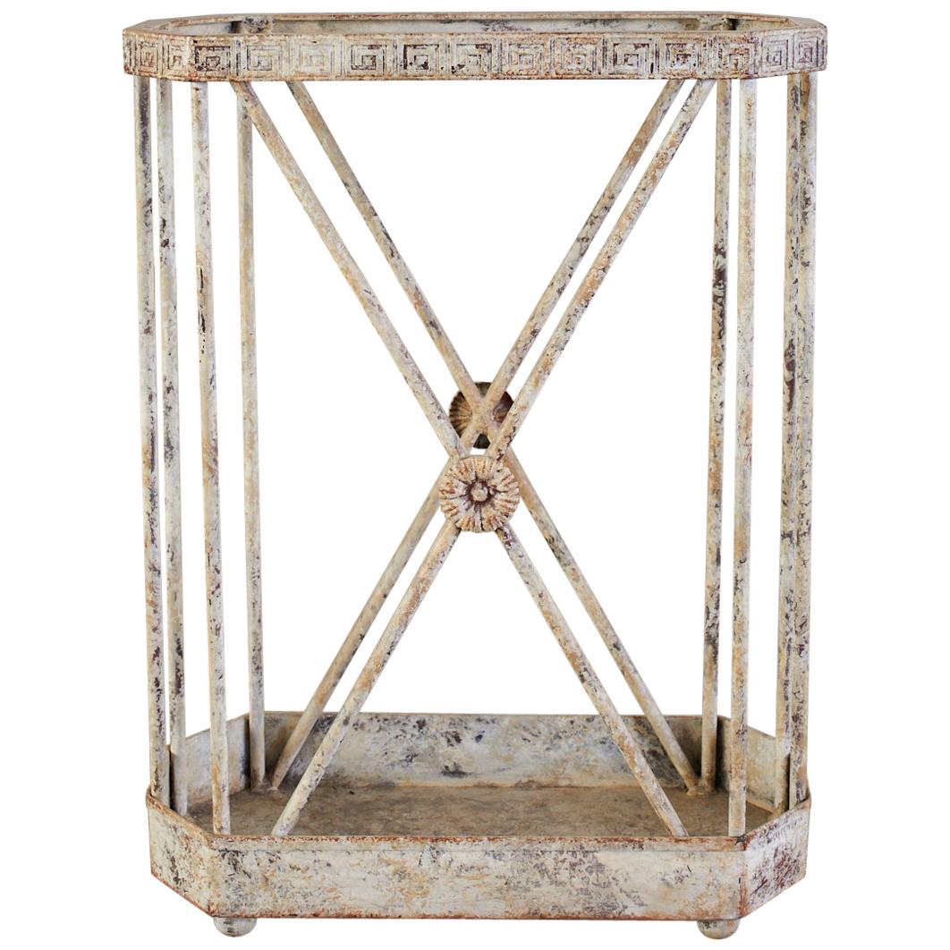 French Painted Iron Neoclassical Umbrella Cane Stand