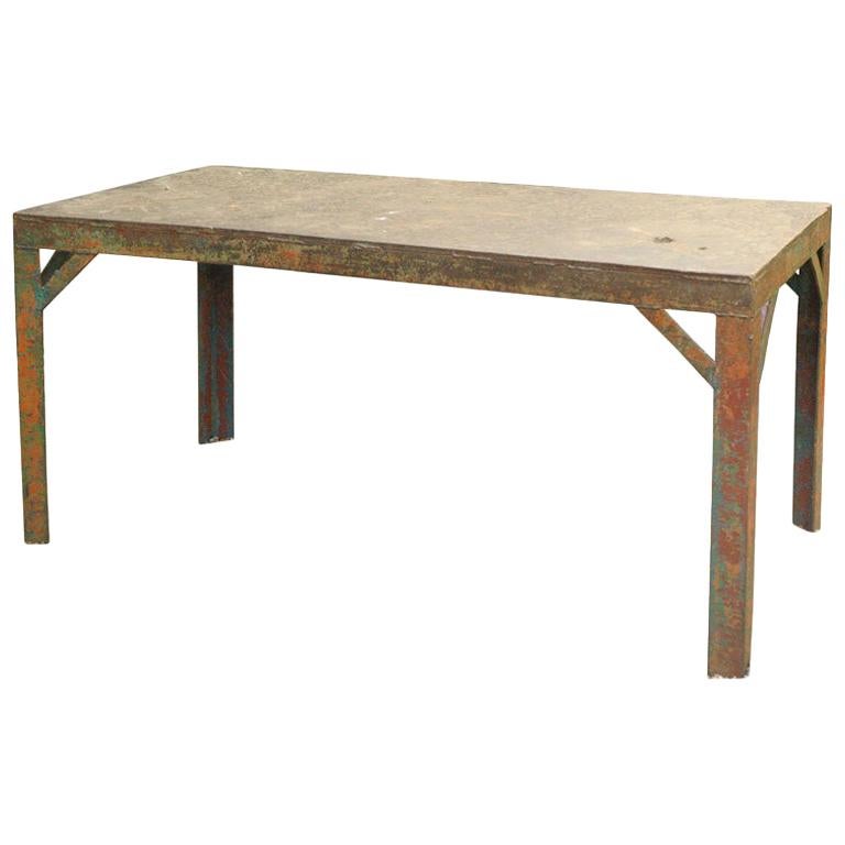French Painted Iron Table, Circa 1940