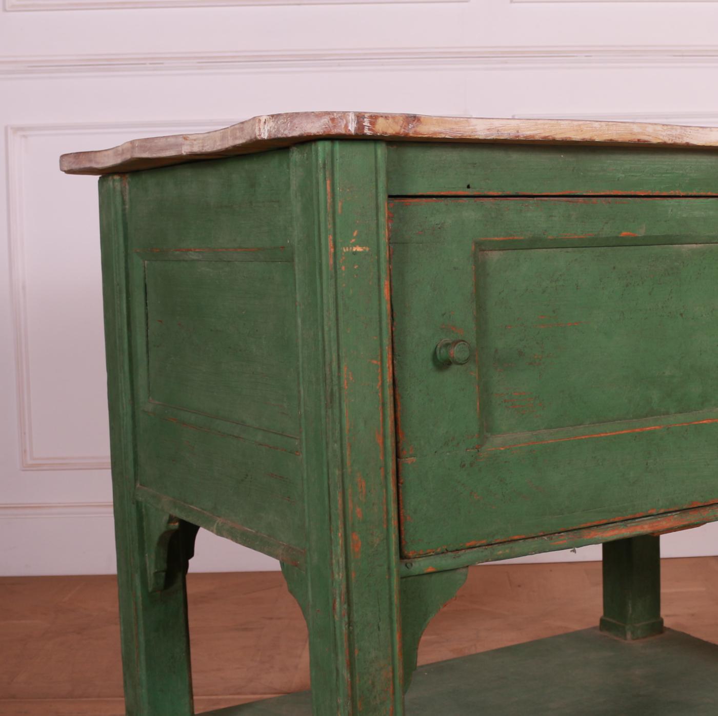 French Painted Kitchen Island In Good Condition In Leamington Spa, Warwickshire