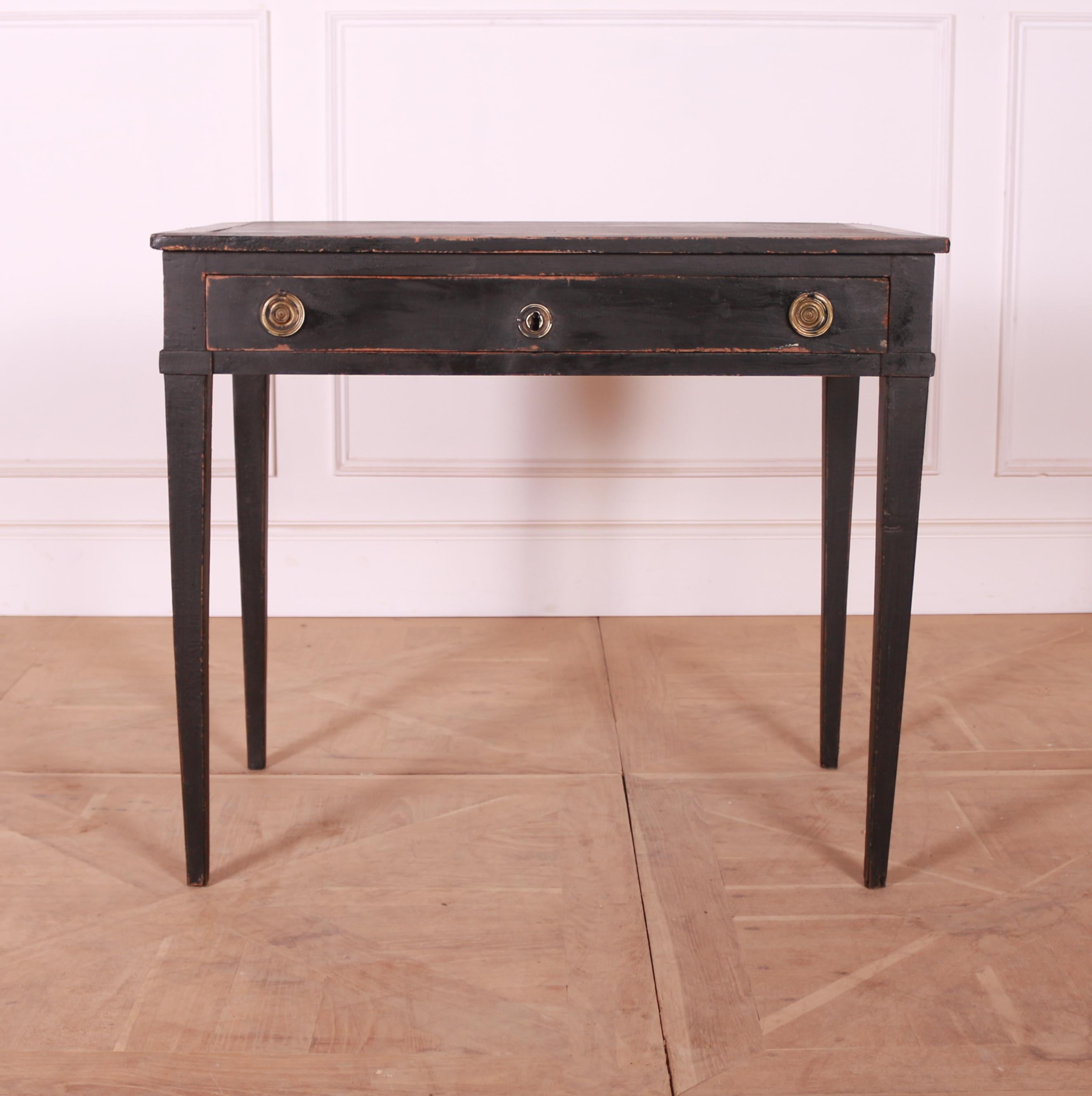 Early 19th century French painted oak lamp table. 1830.

Height to apron is 22.5