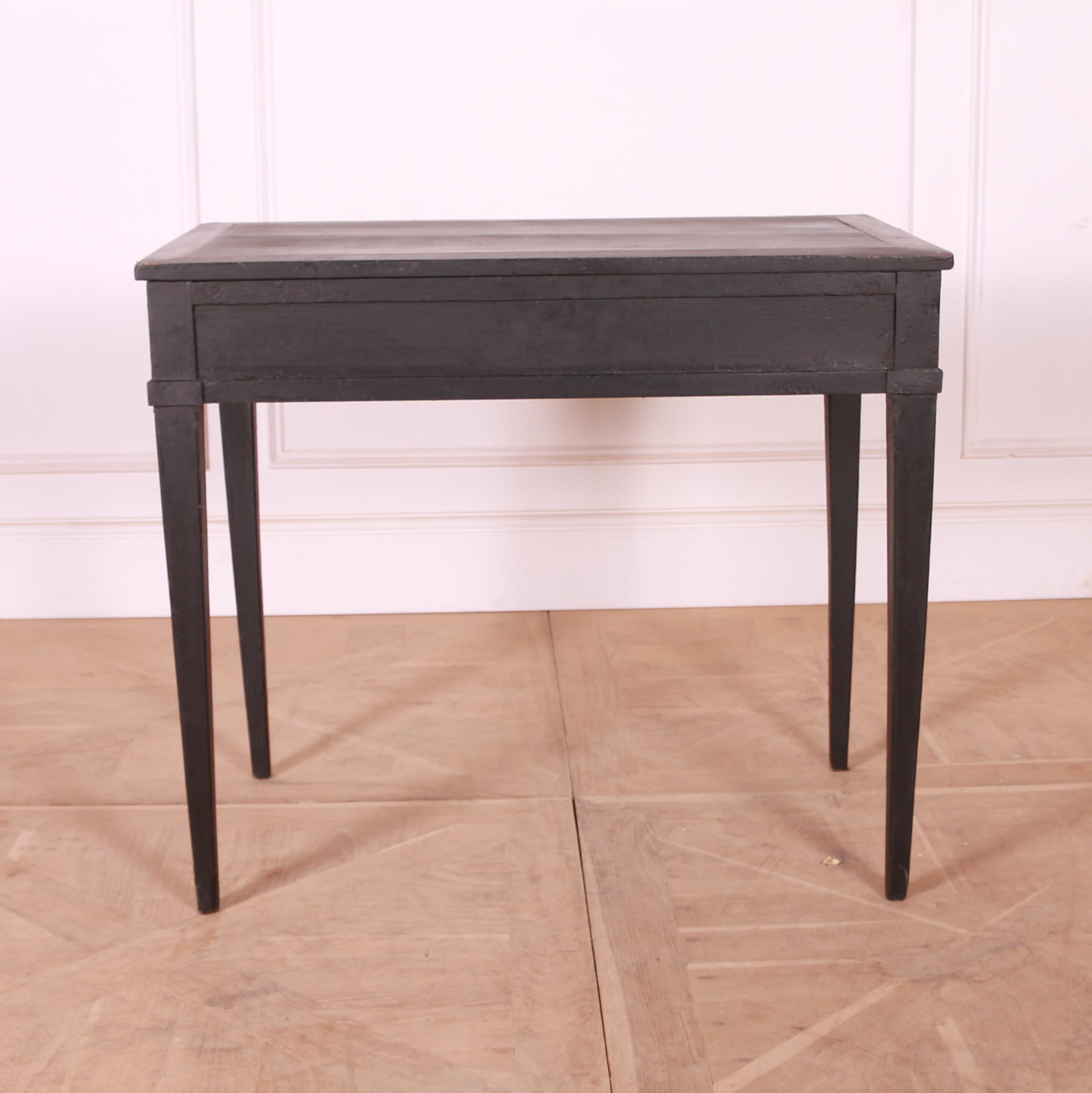 Oak French Painted Lamp Table For Sale