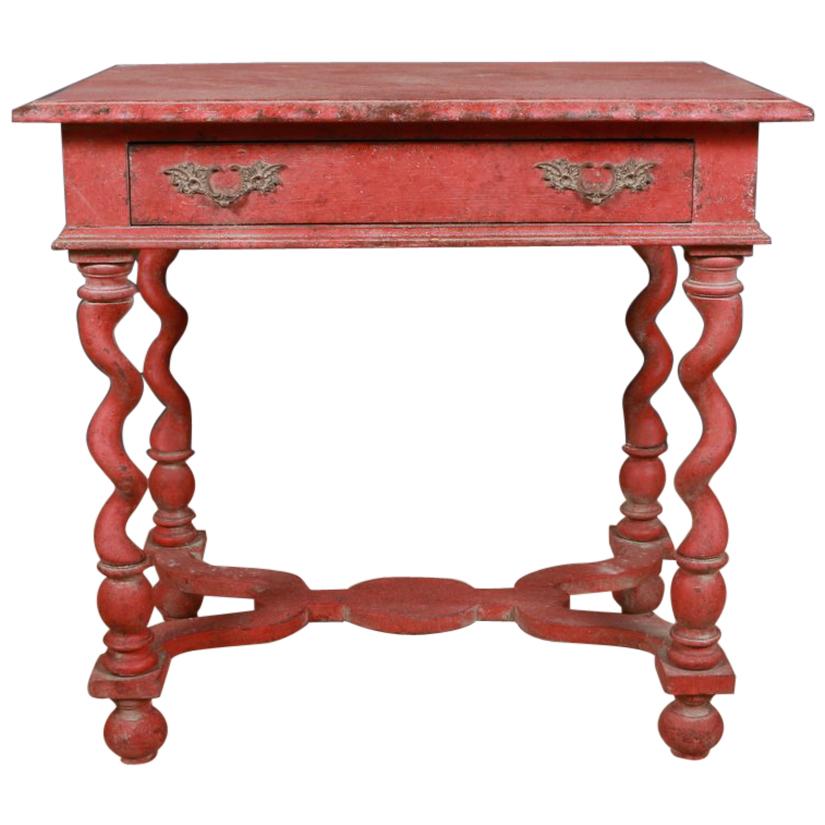 French Painted Lamp Table