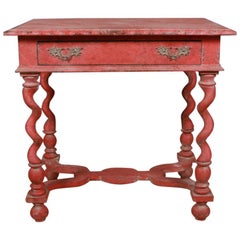 French Painted Lamp Table