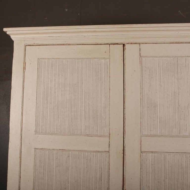 French Painted Linen Cupboard at 1stDibs