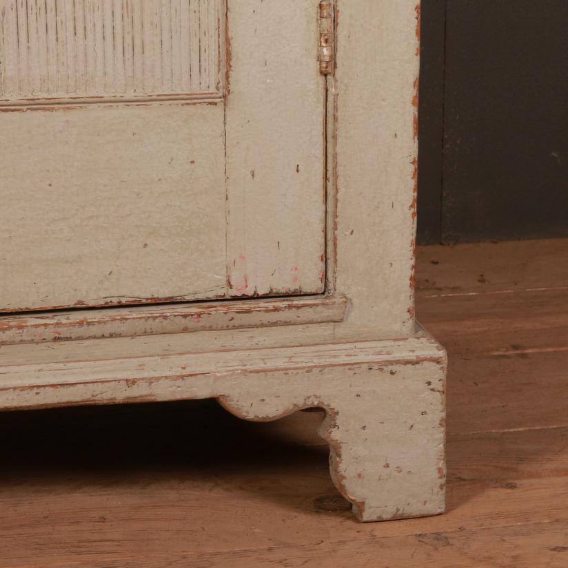 Pine French Painted Linen Cupboard