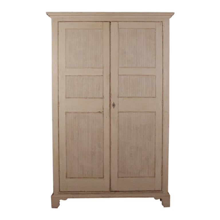 French Painted Linen Cupboard at 1stDibs