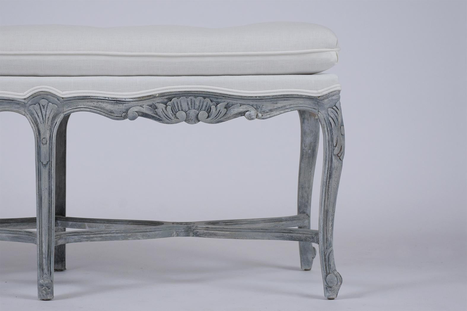Vintage 1950s French Louis XV Bench In Good Condition In Los Angeles, CA