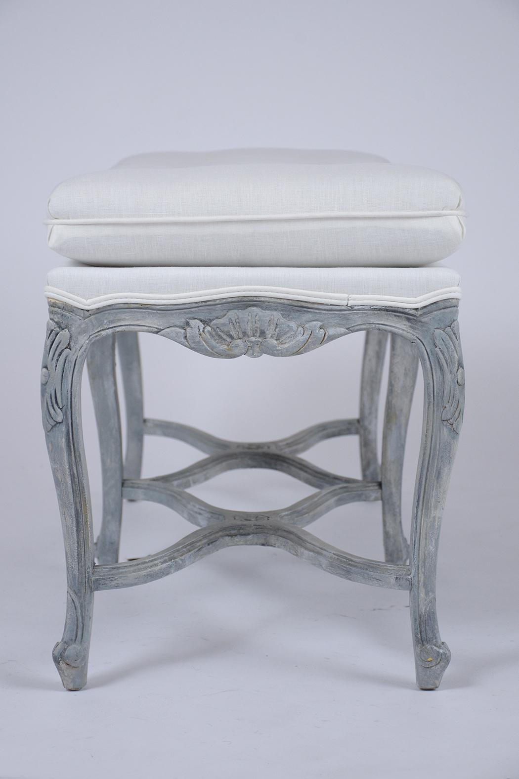 Vintage 1950s French Louis XV Bench 3