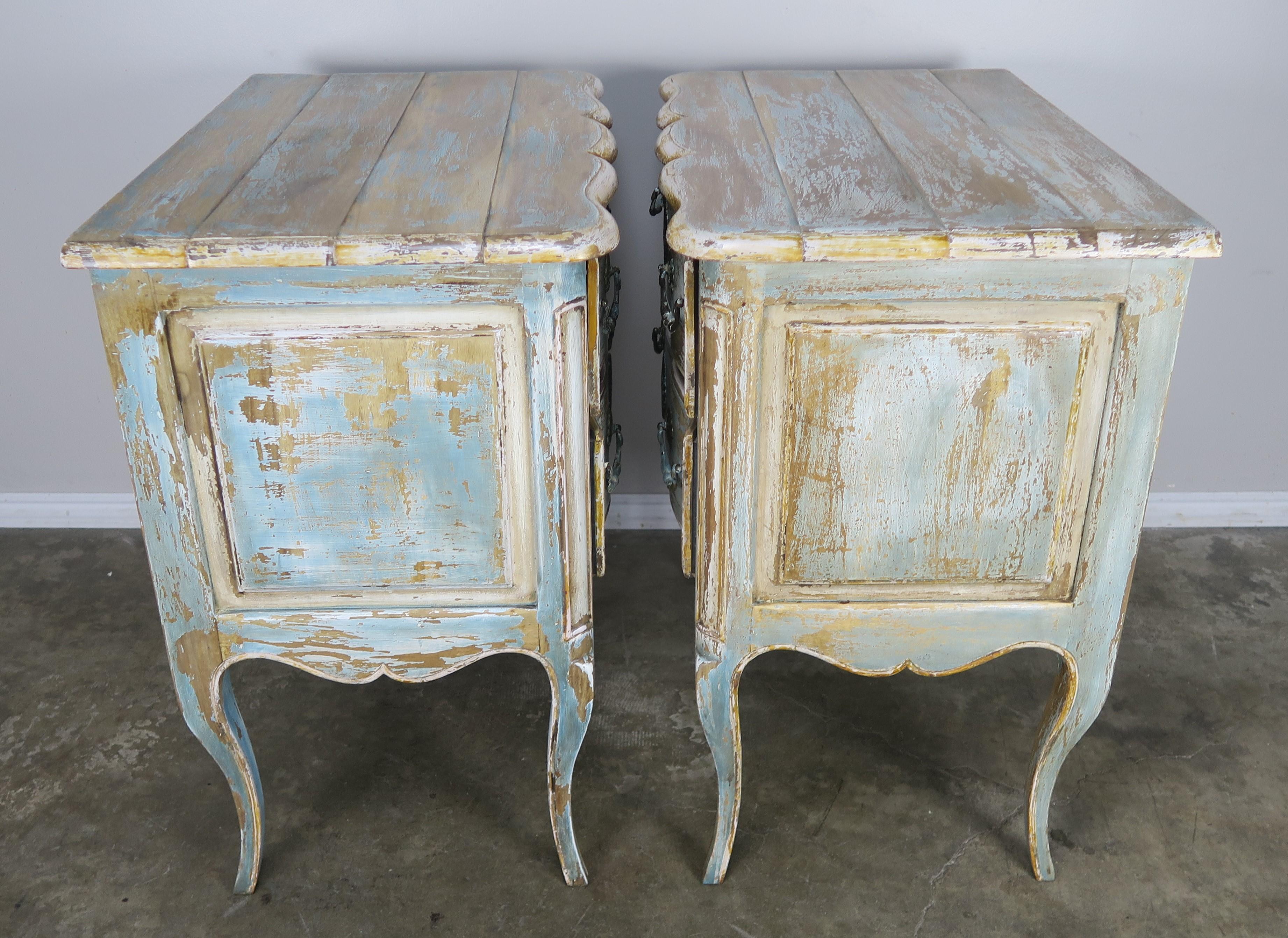 French Painted Louis XV Style Commodes, circa 1930s 4