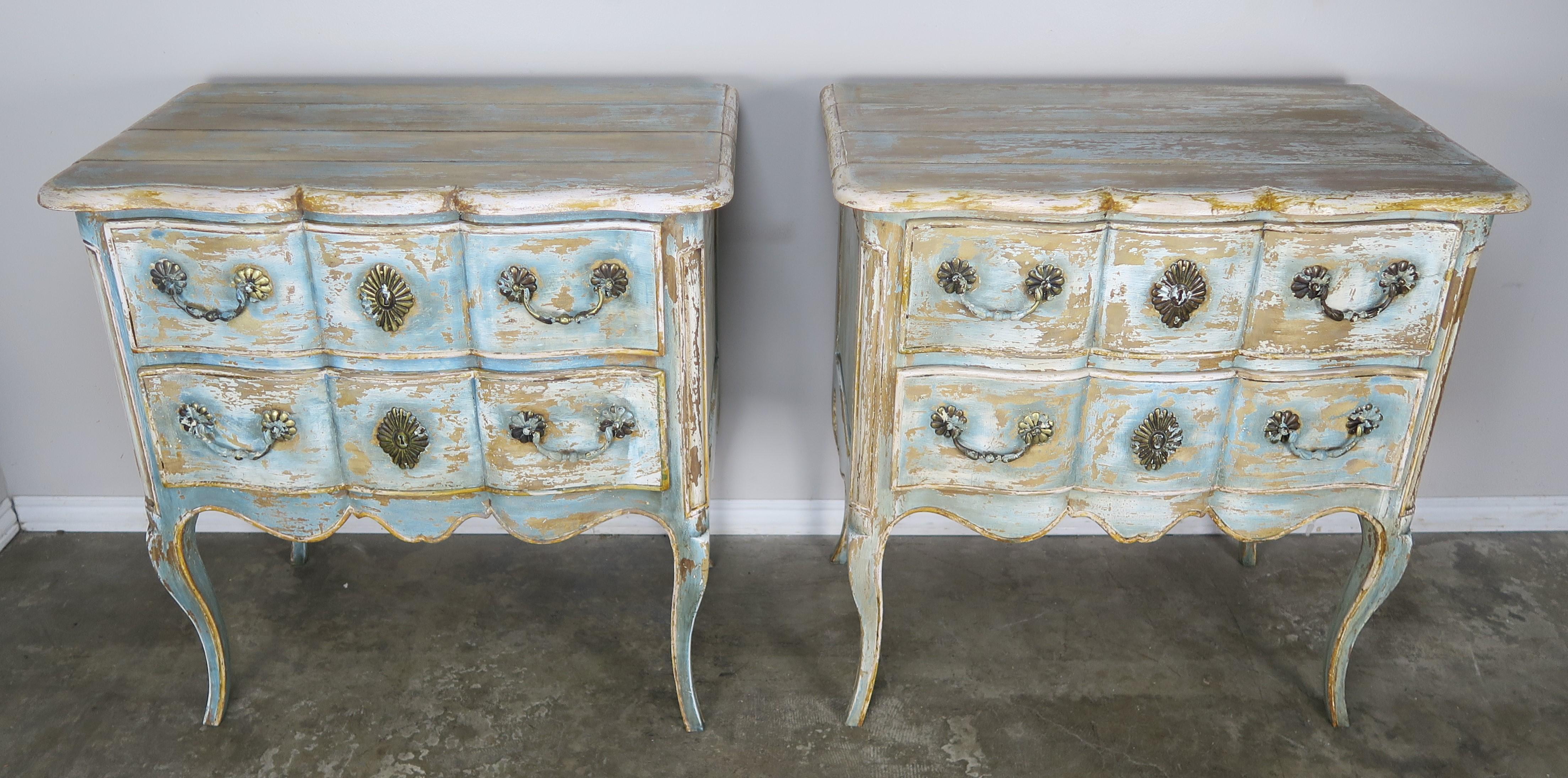 French Painted Louis XV Style Commodes, circa 1930s 6