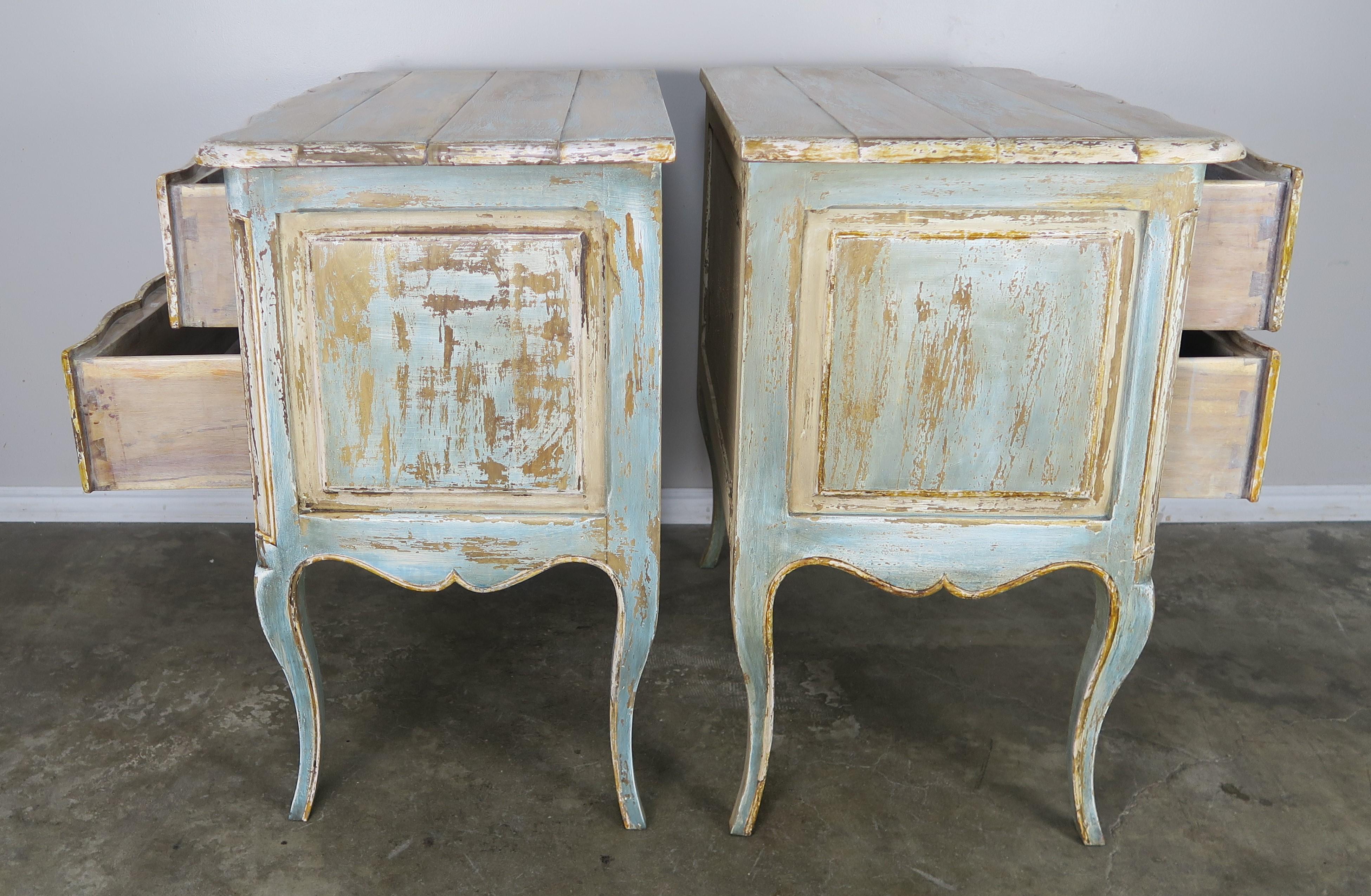 French Painted Louis XV Style Commodes, circa 1930s 3