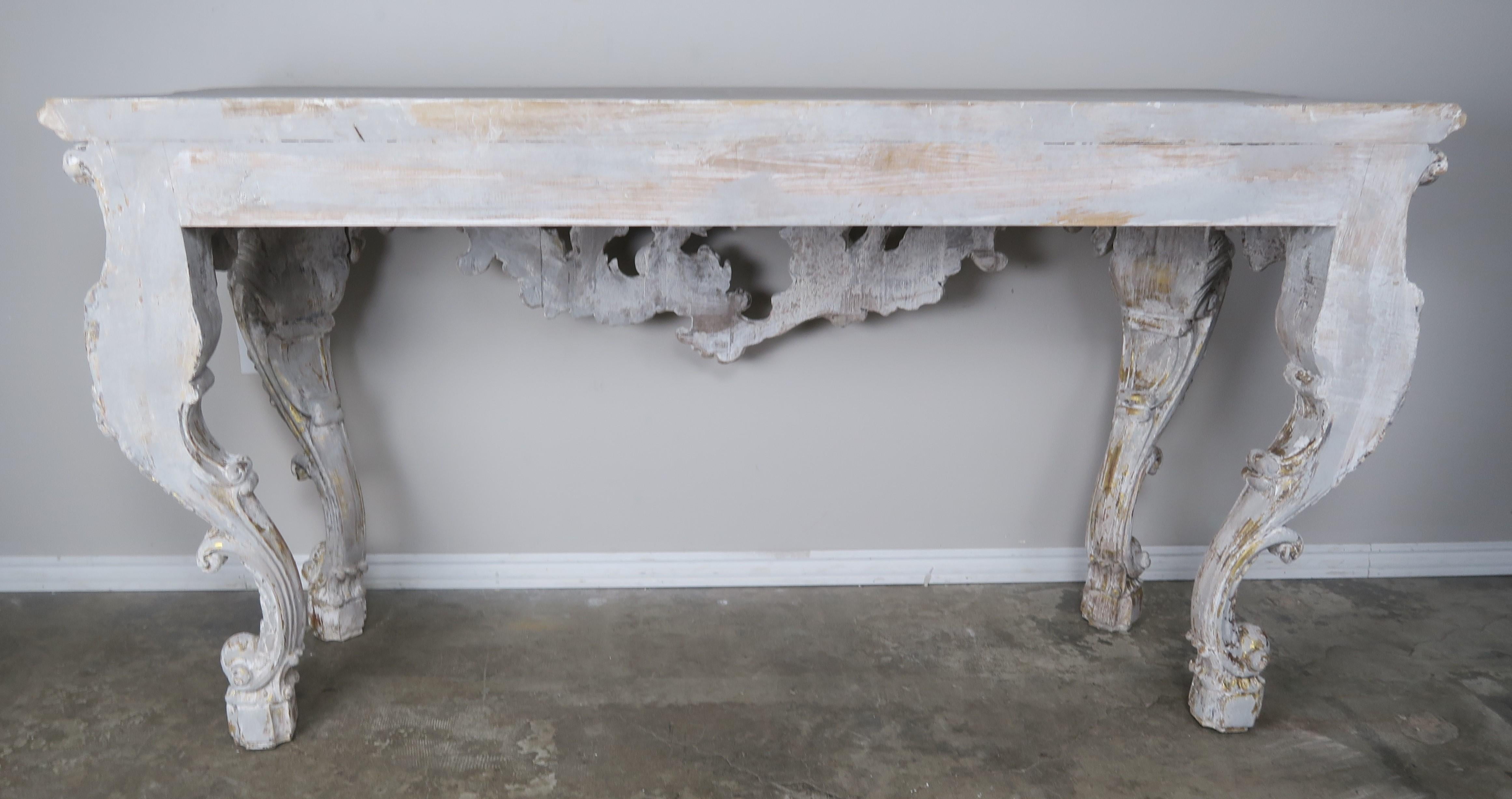 French Painted Louis XV Style Console 6