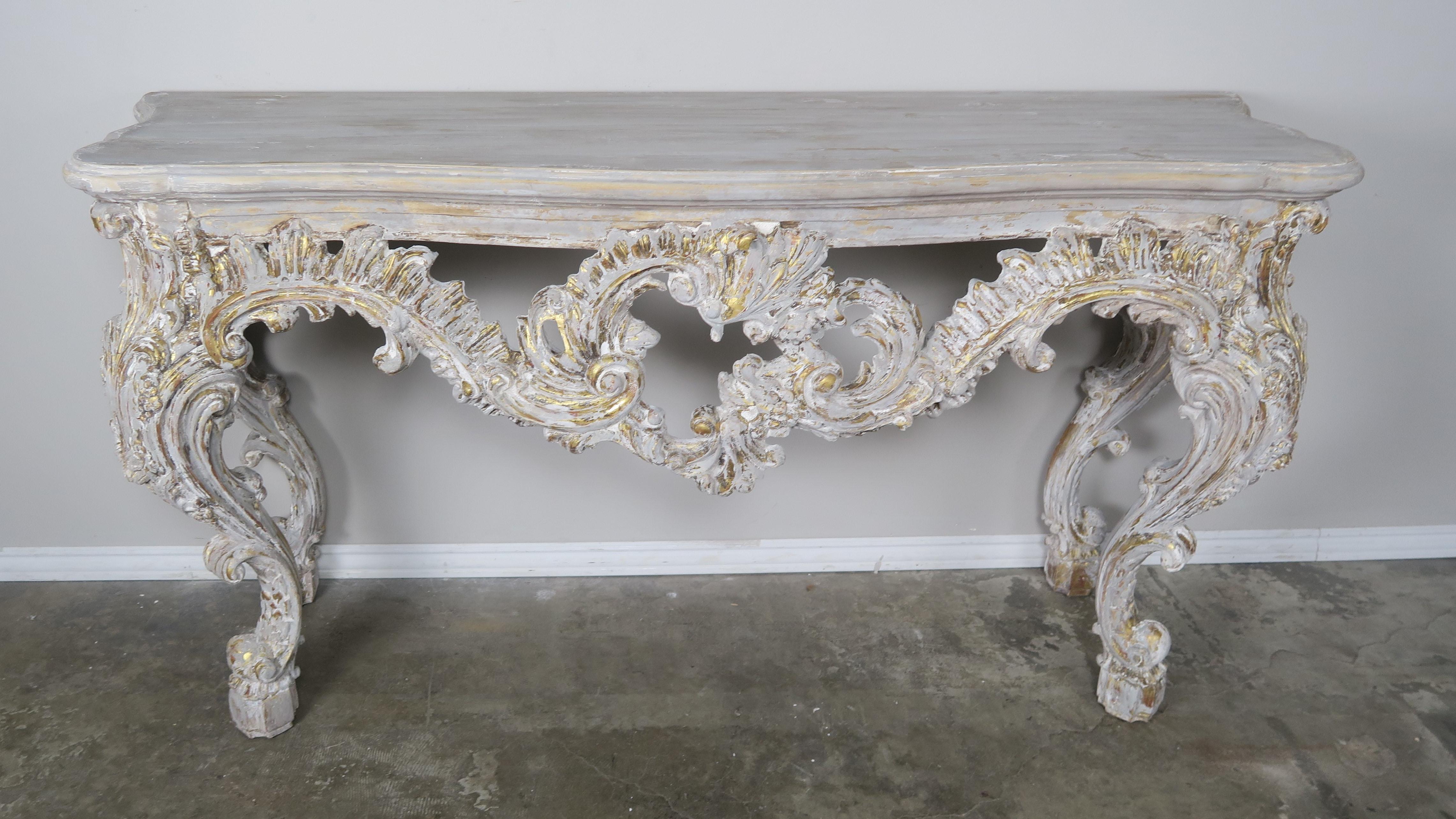 French Painted Louis XV Style Console 8