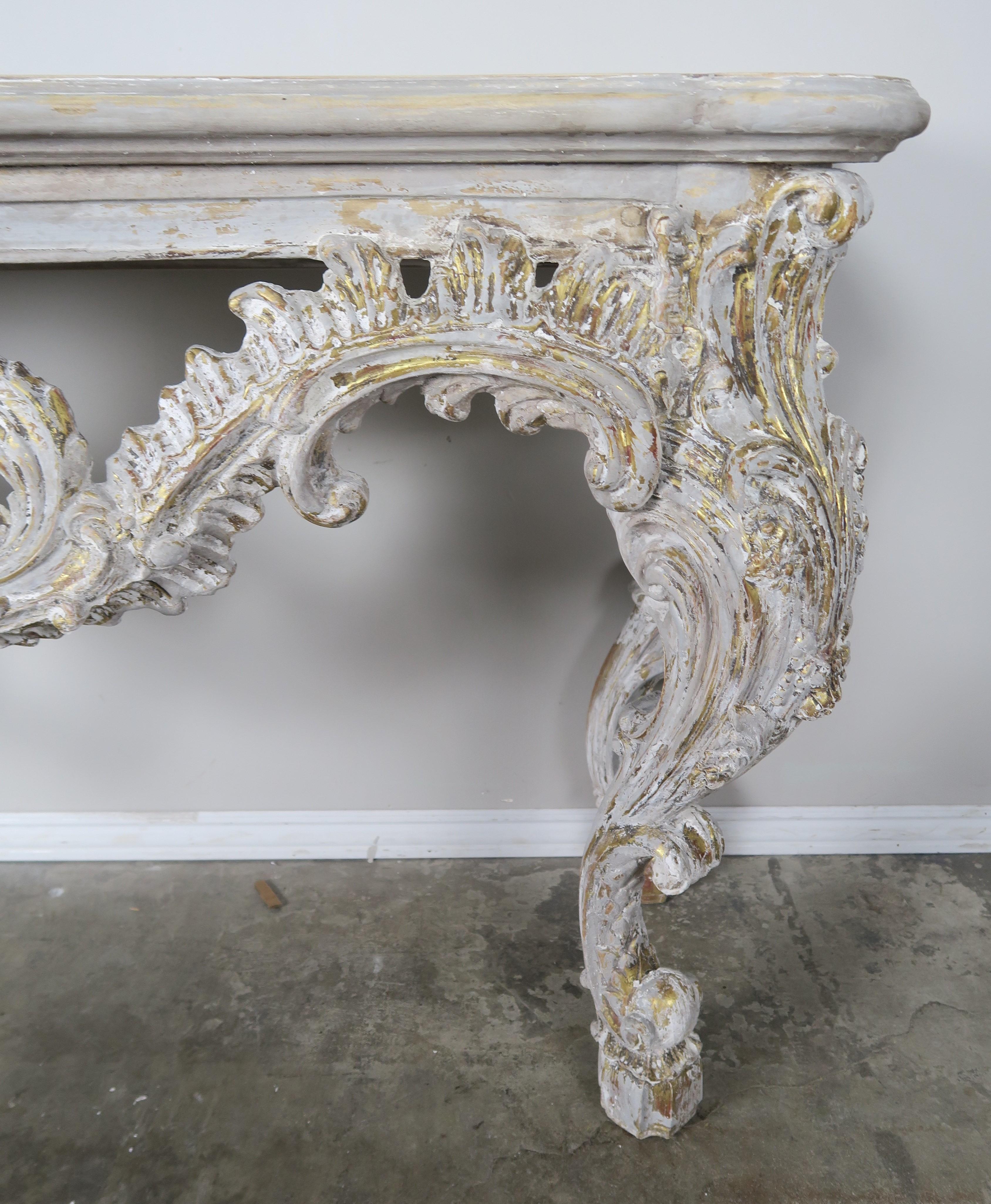 20th Century French Painted Louis XV Style Console
