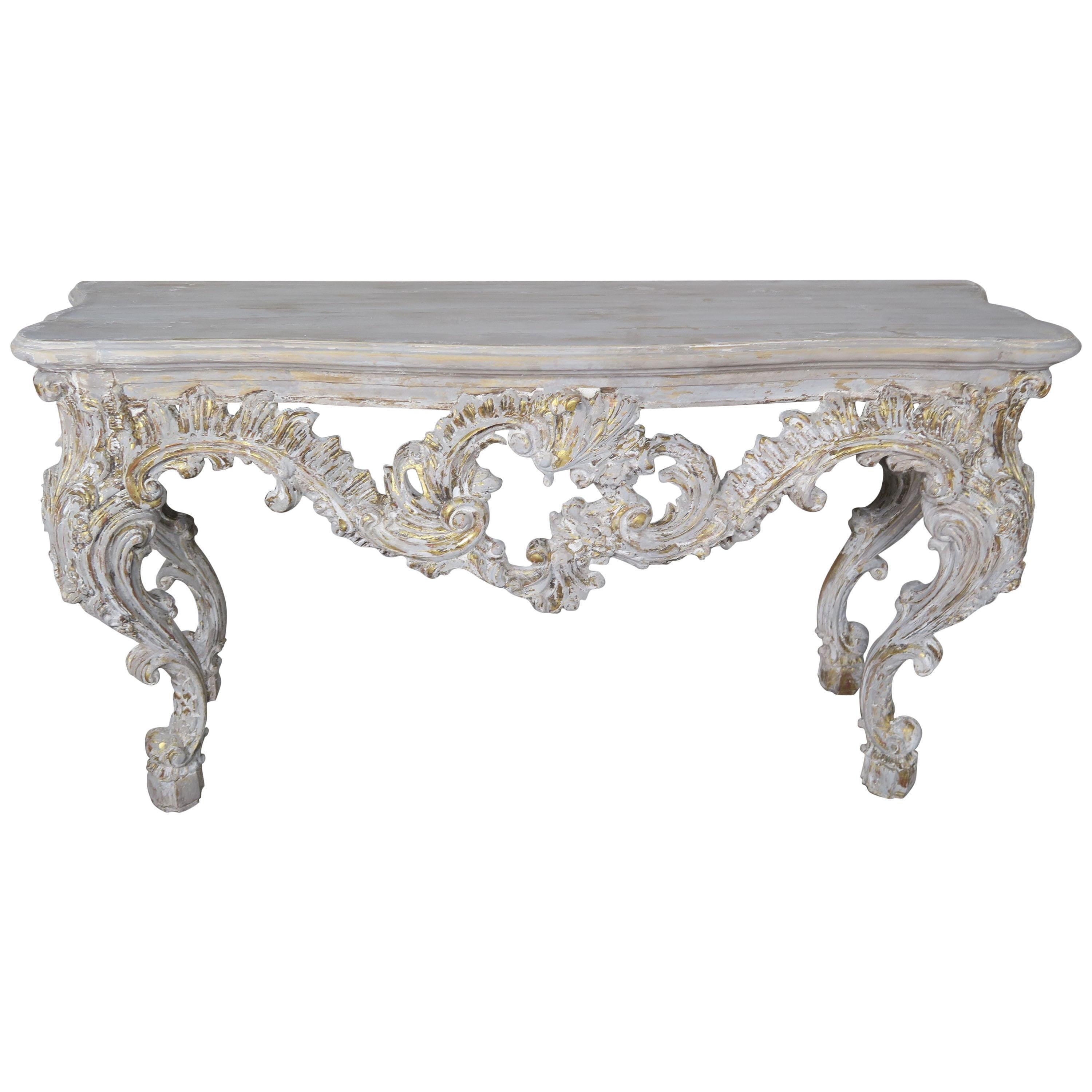 French Painted Louis XV Style Console