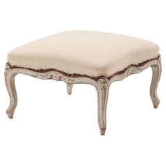 French painted Louis XV style stool having a shaped frame circa 1890.