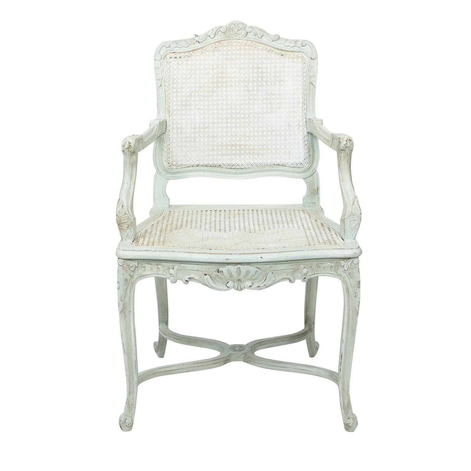 French Painted Louis XVI Armchair