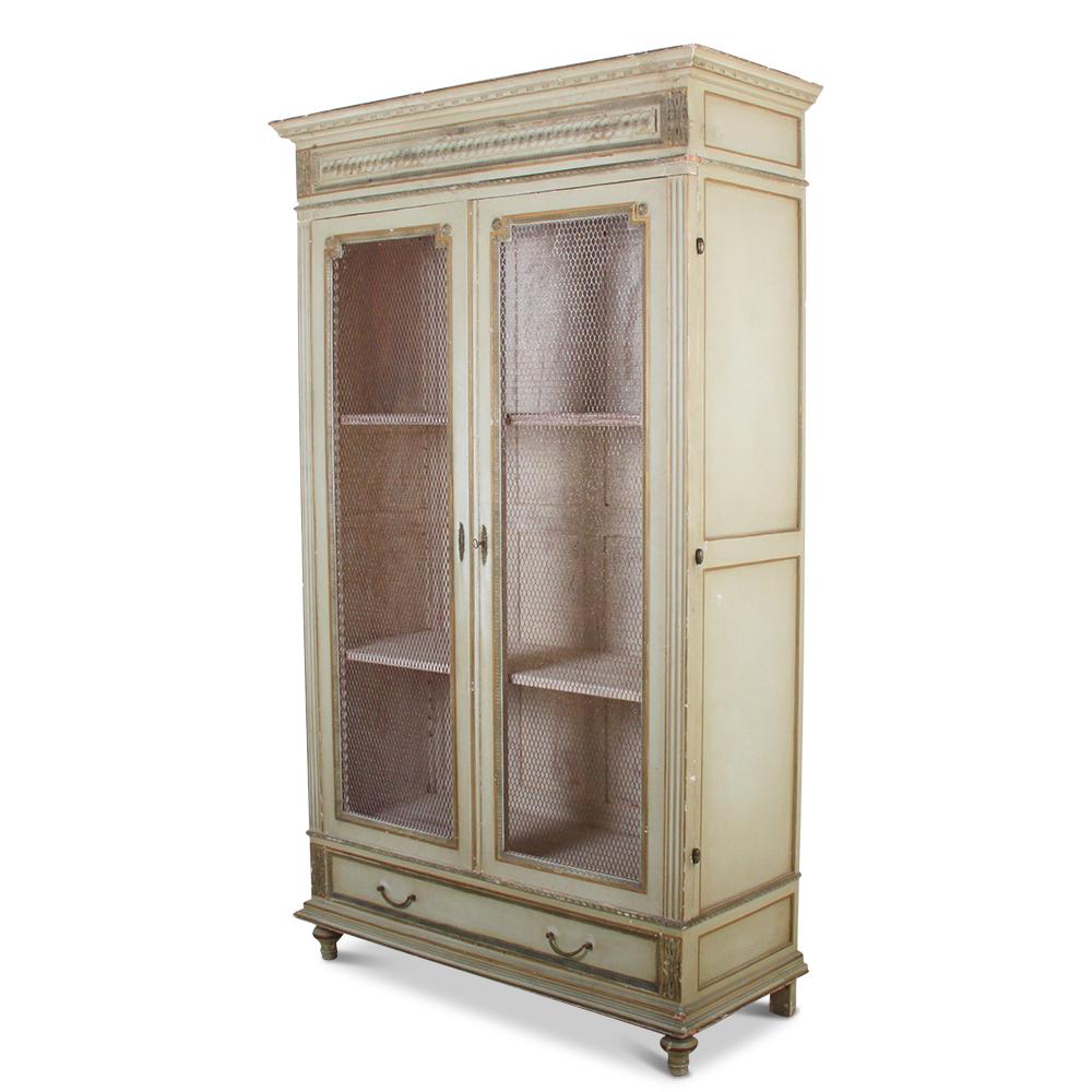 Wood French Painted Louis XVI Bookcase