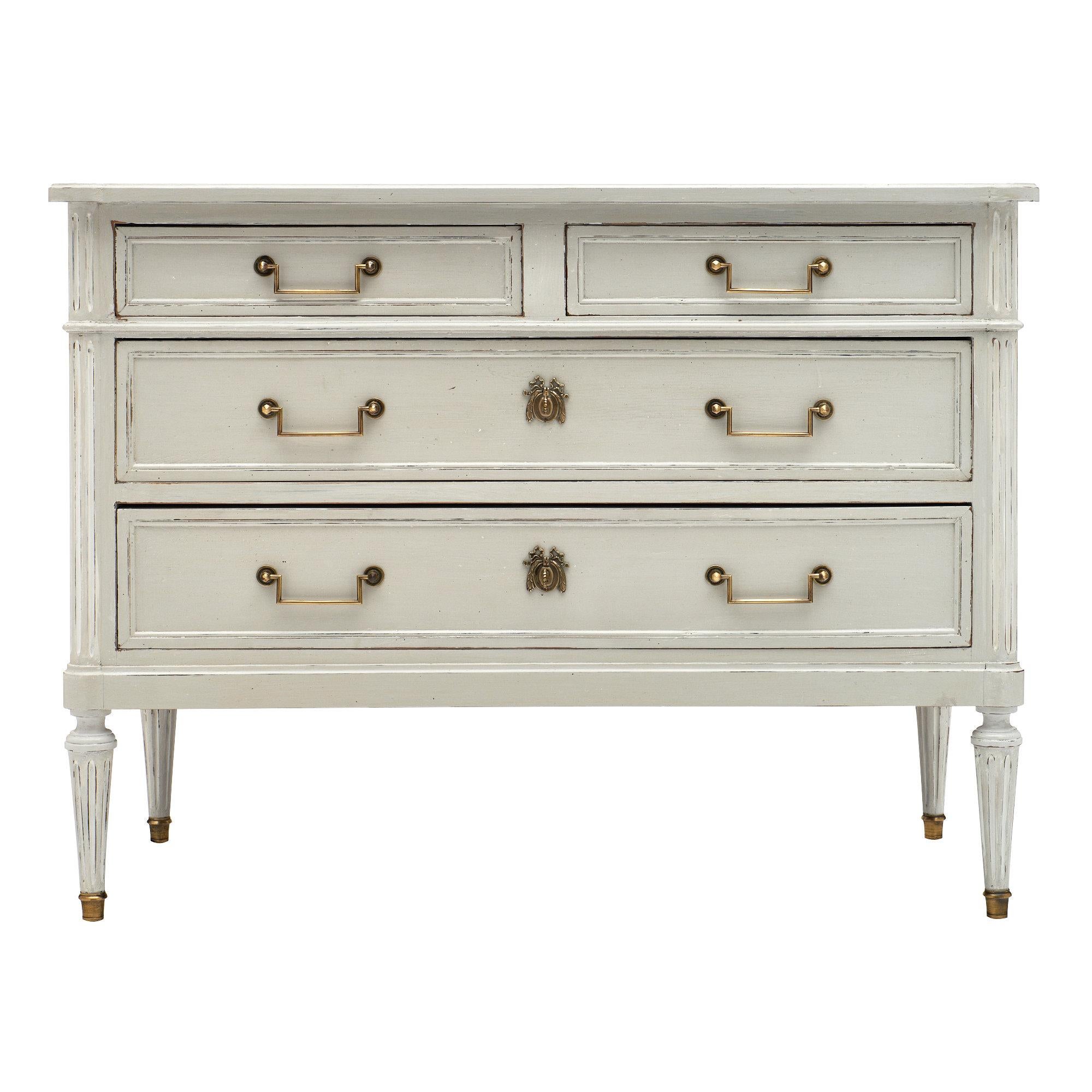 French Painted Louis XVI Style Chest