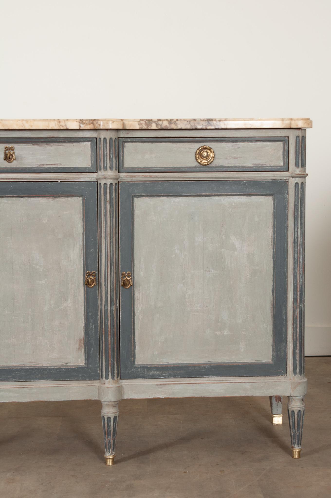 French Painted Louis XVI Style Painted Enfilade 4