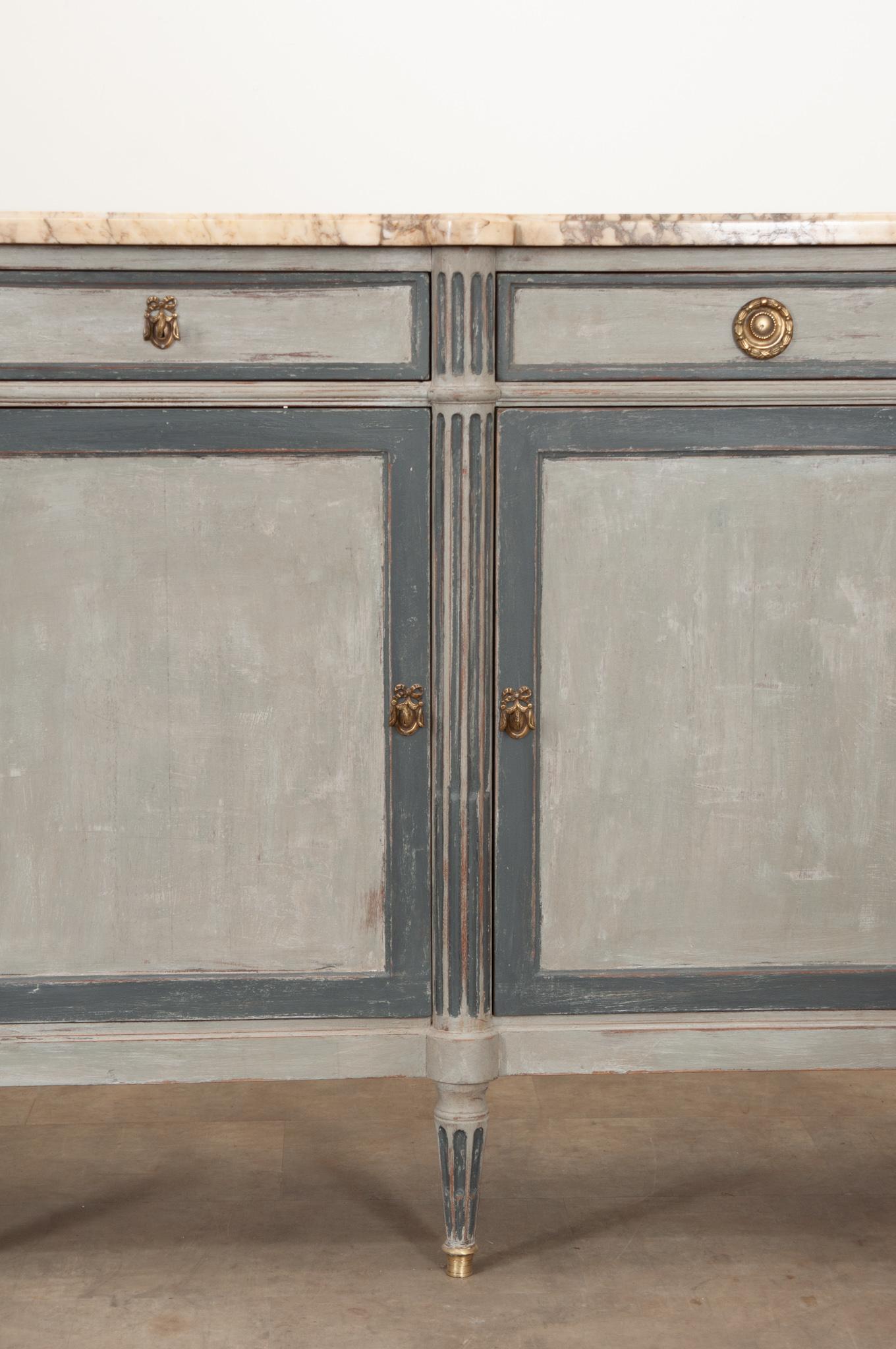 French Painted Louis XVI Style Painted Enfilade 5