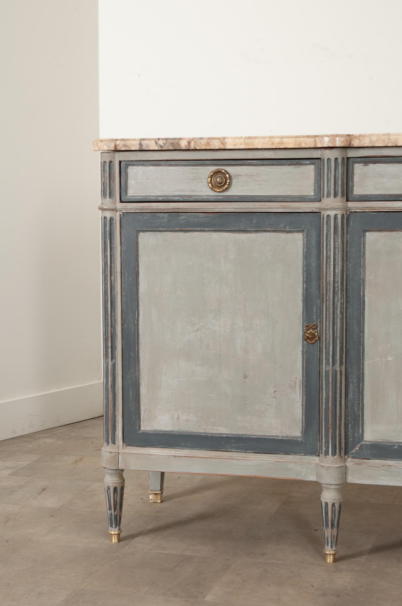 French Painted Louis XVI Style Painted Enfilade 3