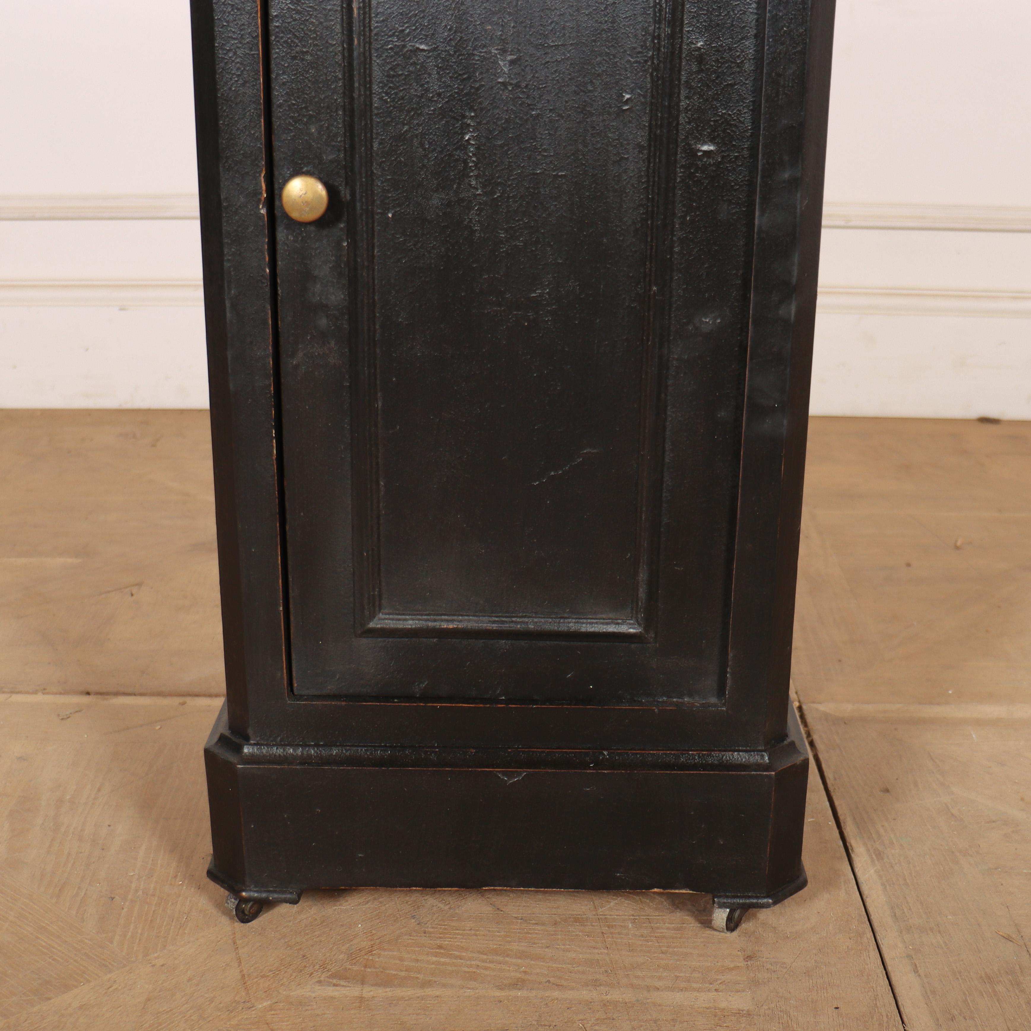 19th Century French Painted Marble Top Bedside Table For Sale