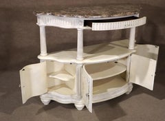 French Painted Marble Top Sideboard
