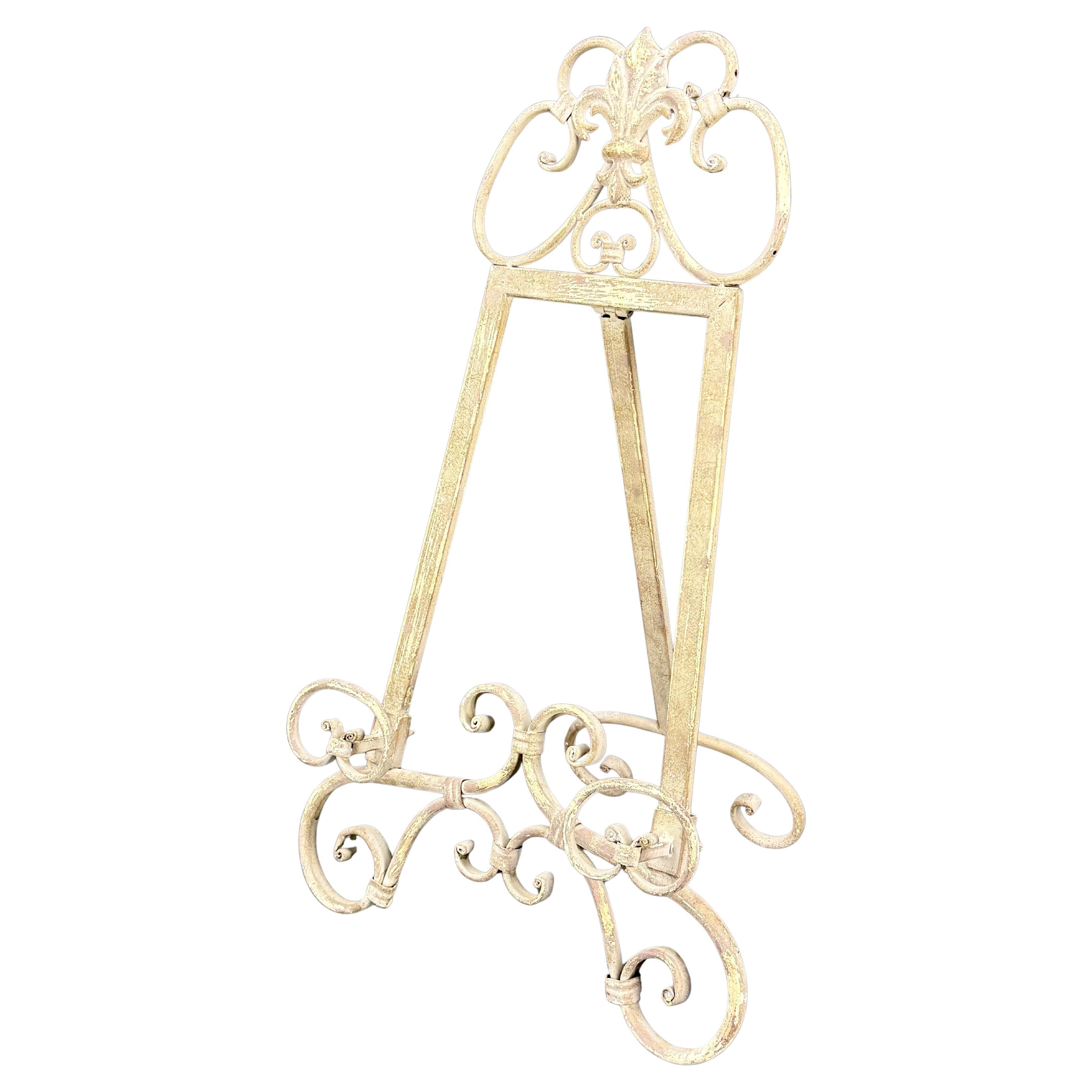 French Painted Metal Table Easel, Mid-Century 1960
s For Sale