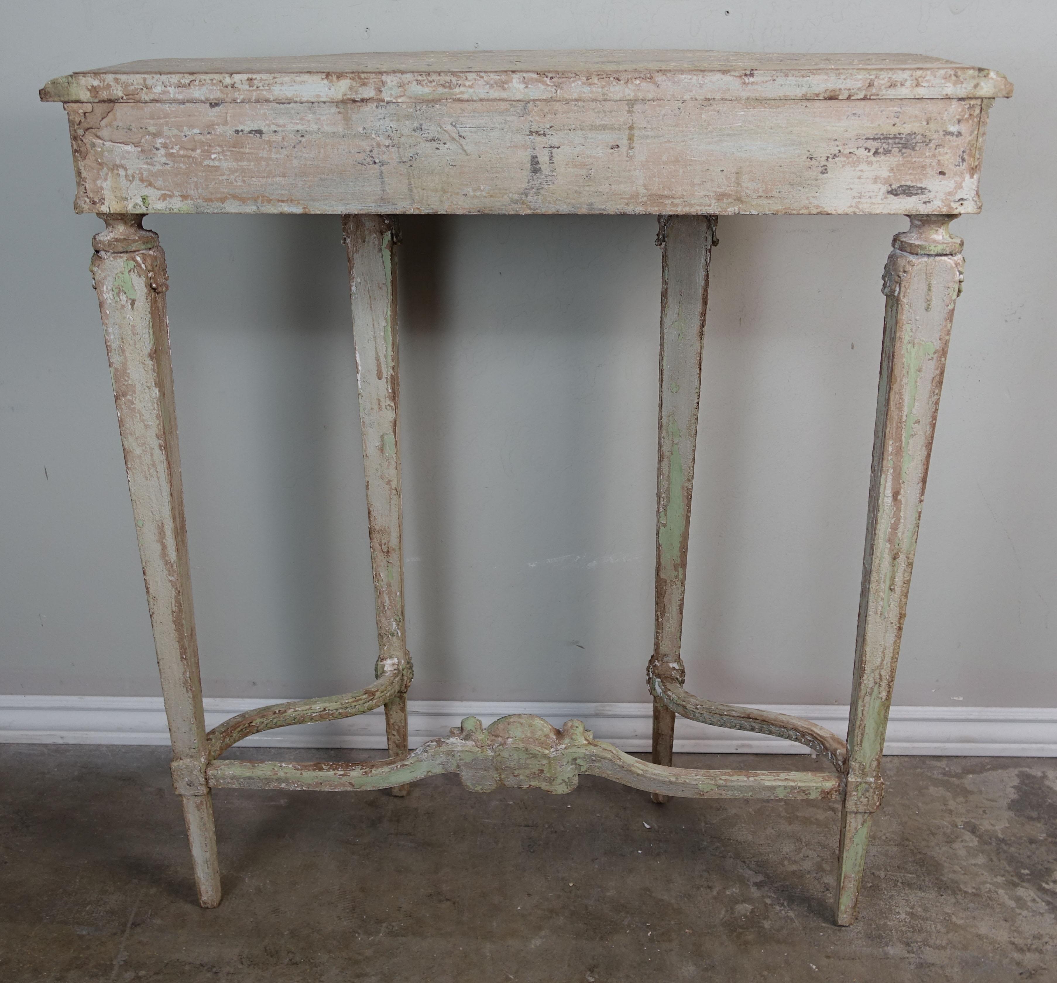 French Painted Mirror and Console, circa 1930s 4